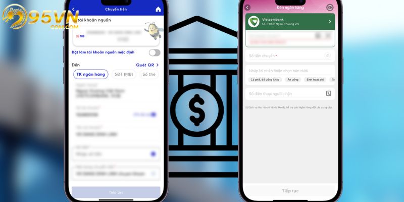 Cách nạp tiền 95vn qua ngân hàng